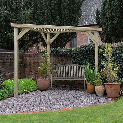 corner wooden pergolas for gardens.